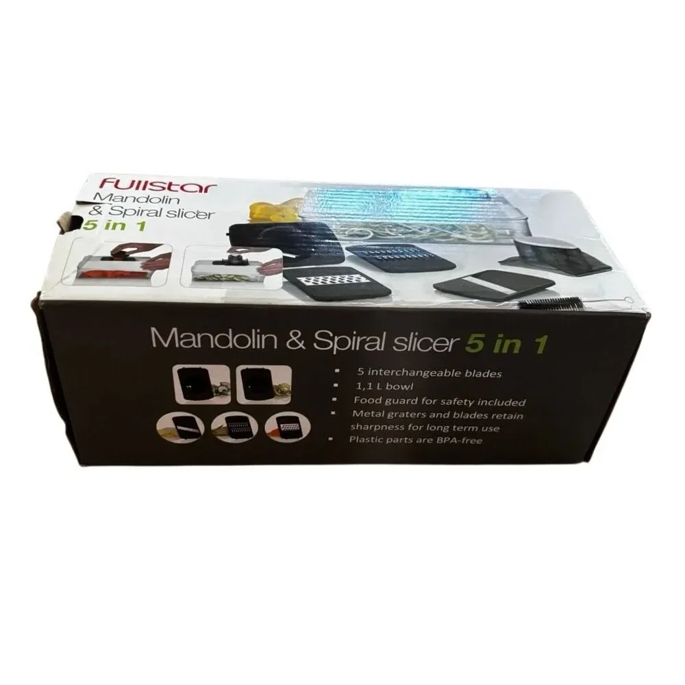 Fullstar 5-in-1 Mandoline & Spiral Slicer Set - Vegetable Cutter & Grater
